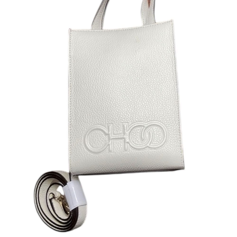 Jimmy Choo Mini Shopper in milk white leather NWT